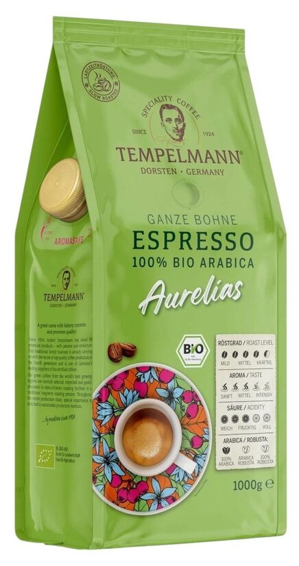 Tempelmann Espresso Aurelias kohvioad 1 kg